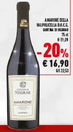 Conad Amarone della valpolicella d.o.c.g. CANT NA DI NEGRAR offerta