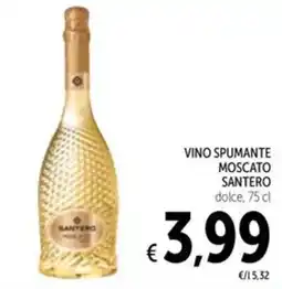 Spazio Conad Vino spumante moscato santero dolce offerta