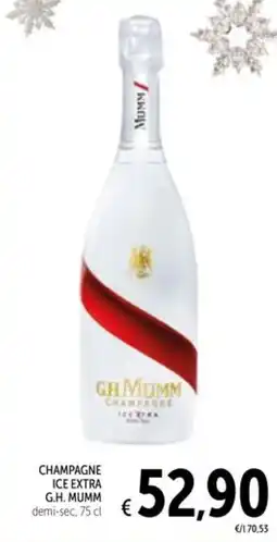 Spazio Conad Champagne ice extra g.h. mumm demi-sec offerta