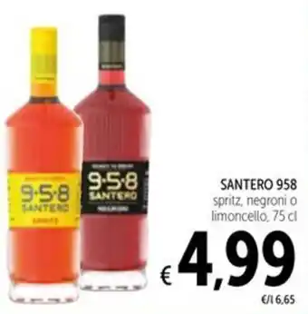 Santero 958 spritz, negroni o limoncello