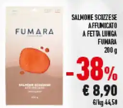 Conad Salmone scozzese affumicato FUMARAa fetta lunga offerta