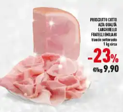 Conad Prosciutto cotto alta qualità lanchipello fratelli EMILIANI offerta