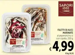 Spazio Conad Filetti di alici marinate al peperoncino o con cipolla offerta
