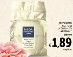Spazio Conad Sapori dintorni conad prosciutto cotto di alta qualità nazionale offerta