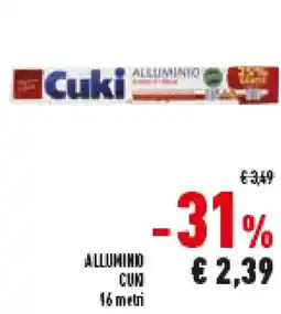 Conad Superstore Alluminio Cuki 16 metri offerta