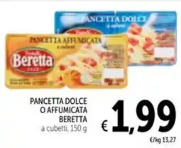 Spazio Conad Pancetta dolce o affumicata beretta a cubetti offerta