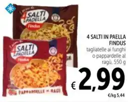 Spazio Conad 4 salti in paella findus tagliatelle ai funghi o pappardelle al ragù offerta
