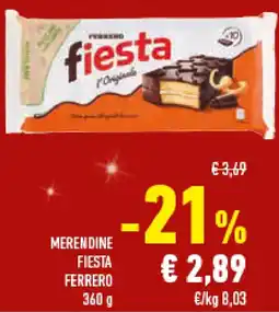 Conad Superstore Merendine fiesta FERRERO offerta