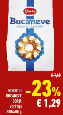 Conad Superstore Biscotti bucaneve DORIA offerta