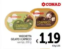Spazio Conad Conad vaschetta gelato i capricci offerta