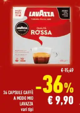 Conad Superstore 36 capsule caffè a modo mio LAVAZZA offerta