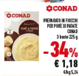 Conad Superstore Preparato in fiocchi per pure di patate CONAD offerta