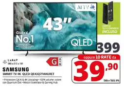 Comet SAMSUNG SMART TV 4K QLED QE43Q7FAAUXET offerta