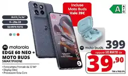 Comet motorola Edge 60 neo + moto buds smartphone offerta