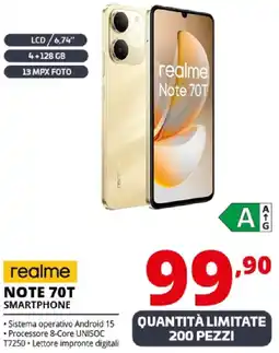 Comet realme NOTE 70T SMARTPHONE offerta