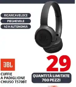Comet JBL CUFFIE A PADIGLIONE CHIUSO T570BT offerta