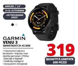 Comet Garmin venu 3 smartwatch 45 MM offerta