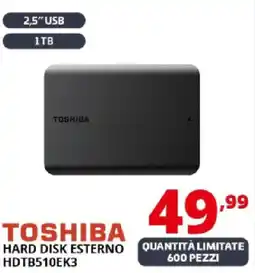 Comet TOSHIBA HARD DISK ESTERNO HDTB510EK3 offerta