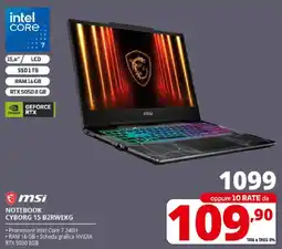 Comet msi NOTEBOOK CYBORG 15 B2RWEKG offerta