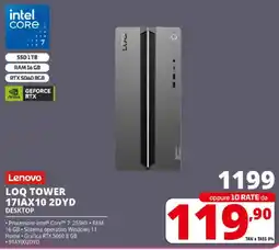 Comet Lenovo LOQ TOWER 17IAX10 2DYD DESKTOP offerta