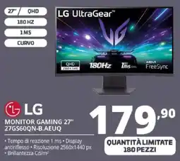 Comet LG MONITOR GAMING 27" 27GS60QN-B.AEUQ offerta