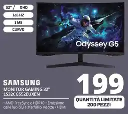 Comet SAMSUNG MONITOR GAMING 32" LS32CG552EUXEN offerta