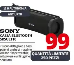 Comet SONY CASSA BLUETOOTH SRSULT10 offerta