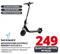 Comet SEGWAY MONOPATTINO ELETTRICO NINEBOT E2 PLUS E II offerta