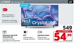 Comet SAMSUNG U7000F 4K Smart TV offerta