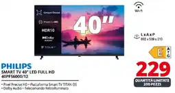 Comet PHILIPS SMART TV 40" LED FULL HD 40PFS6000/12 offerta