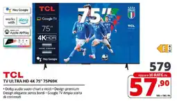 Comet TCL TV ULTRA HD 4K 75" 75P69K offerta