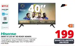 Comet Hisense SMAR TV LED 40" HD READY 40A49N offerta