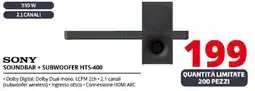 Comet SONY SOUNDBAR + SUBWOOFER HTS-400 offerta