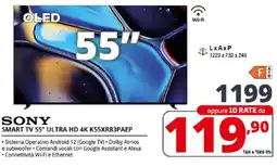 Comet SONY SMART TV 55" ULTRA HD 4K K55XR83PAEP offerta