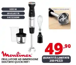 Comet Moulinex FRULLATORE AD IMMERSIONE DD673810 QUICKCHEF+ offerta