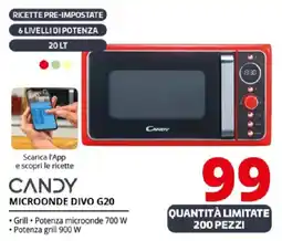 Comet CANDY MICROONDE DIVO G20 offerta