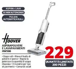 Comet Hoover ASPIRAPOLVERE E LAVAPAVIMENTI HW500 offerta