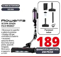 Comet Rowenta SCOPA SENZA FILO RH2037 offerta