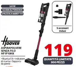 Comet Hoover ASPIRAPOLVERE SENZA FILO HF1P10HX offerta