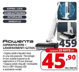Comet Rowenta ASPIRAPOLVERE + LAVAPAVIMENTI GZ7035 offerta