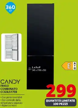 Comet CANDY FRIGO COMBINATO CCG3L517EB offerta
