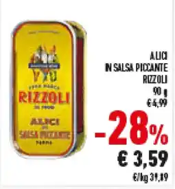 Conad Superstore Alici in salsa piccante RIZZOLI offerta