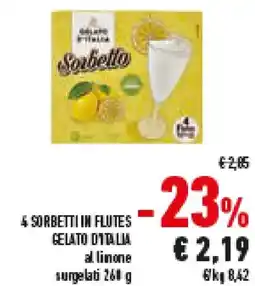 Conad Superstore 4 sorbetti in flutes gelato italia offerta
