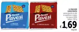 Spazio Conad Il cracker gran pavesi senza granelli di sale in superficie o salato con grano offerta