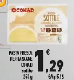 Conad Superstore Pasta fresc per lasagne CONAD offerta