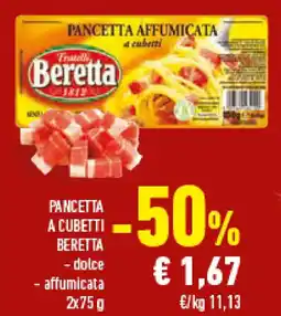 Conad Superstore Pancetta a cubetti BERETTA offerta