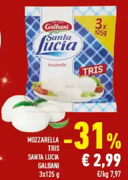 Conad Superstore Mozzarella tris santa lucia GALBANI offerta