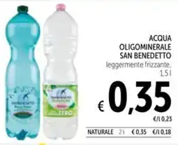 Spazio Conad Acqua oligominerale san benedetto leggermente frizzante offerta