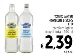 Spazio Conad Tonic water franklin & LTD sons premium light o natural indian offerta