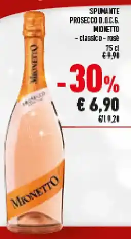 Conad Superstore Spunante prosecco D.O.C.G MIONETTO offerta